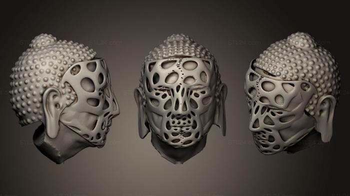Mask (buudha in mask, MS_0201) 3D models for cnc